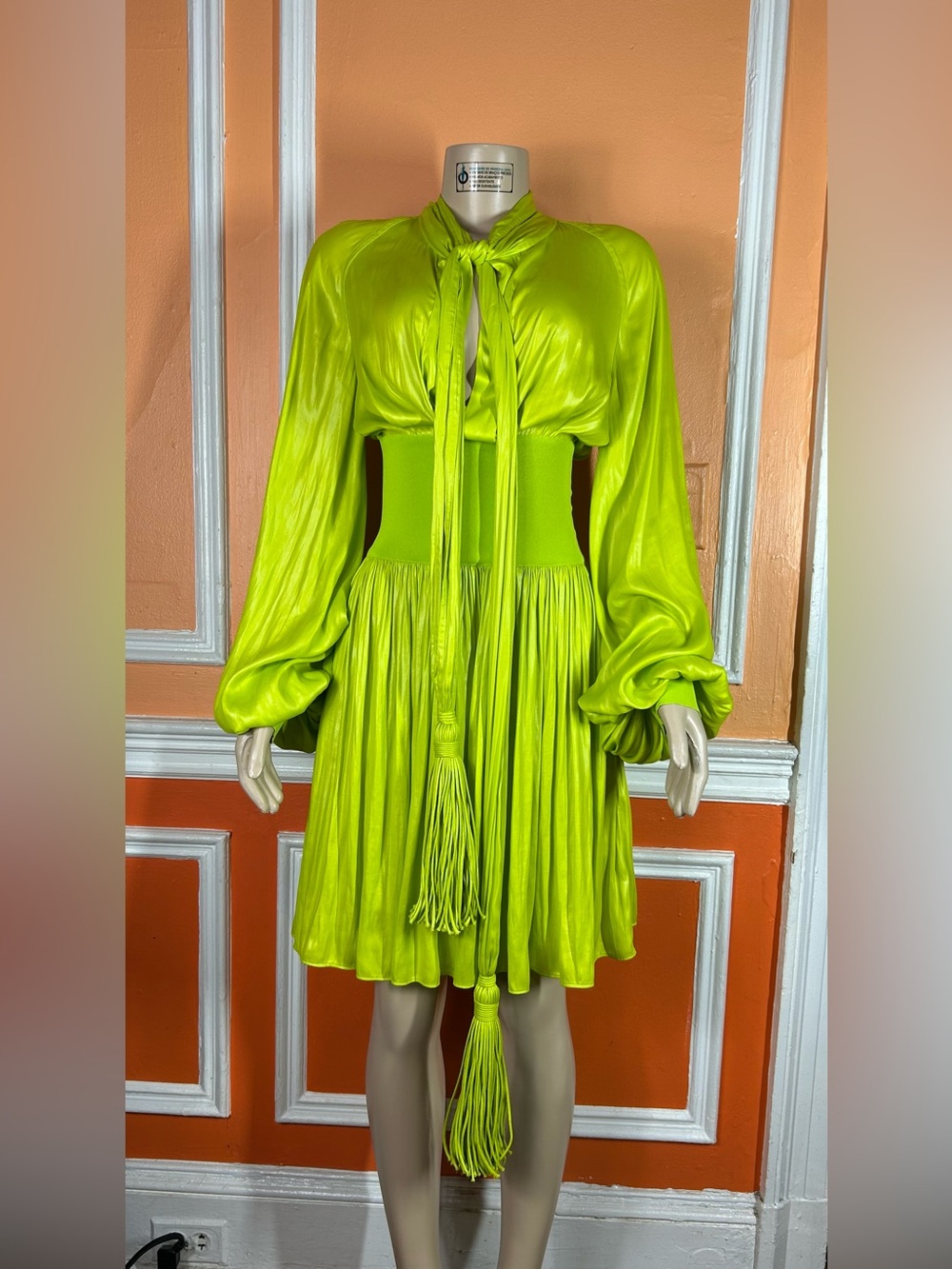 Bottega Veneta Tassel-detailed Chintzed Mini Dress